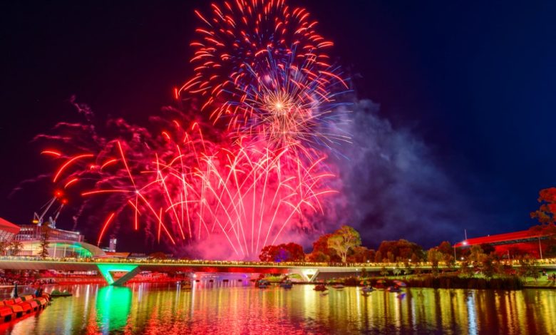 Australia Day fireworks in Adelaide 2025