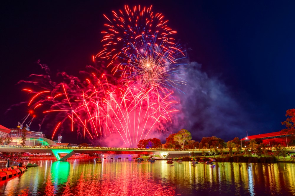 Australia Day fireworks in Adelaide 2025