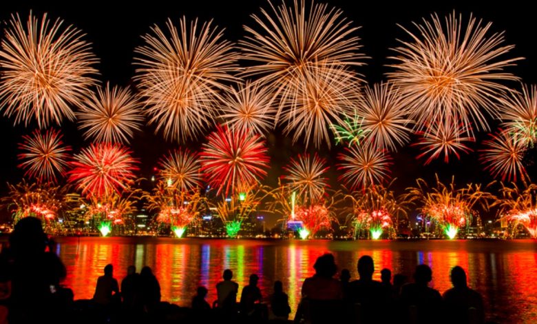 Australia Day fireworks in Perth 2025