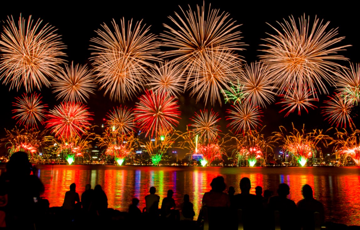 Australia Day fireworks in Perth 2025