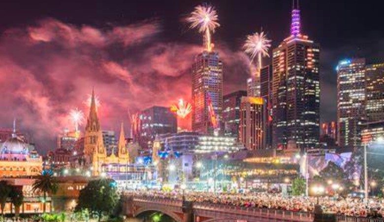 Australia day fireworks in Melbourne tonight 2025