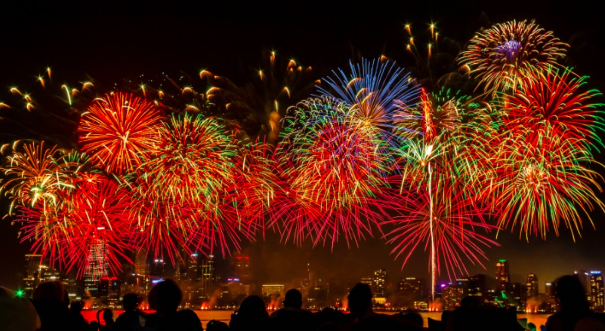 Australia day fireworks time 2025